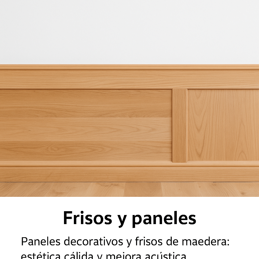 Revestimientos y frisos de madera para paredes y techos